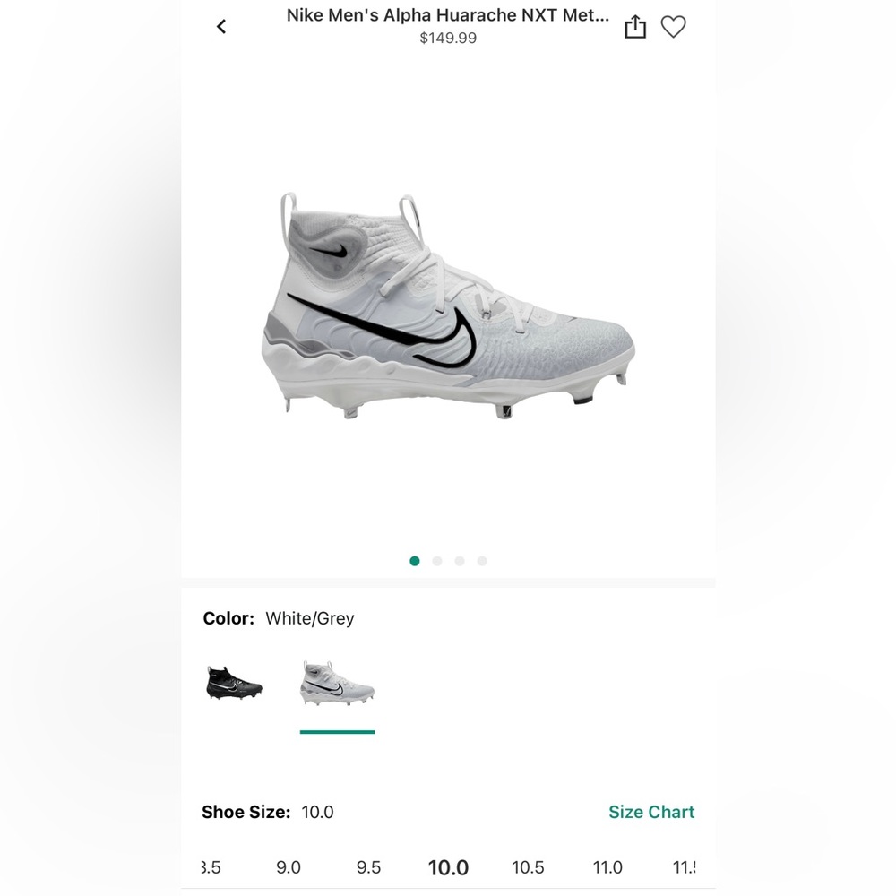 BRAND NEW Nike baseball Alpha Huarache NXT metal cleats